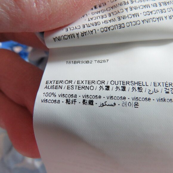 Blue and White Geometric Pattern Dress - Picture 16 of 16